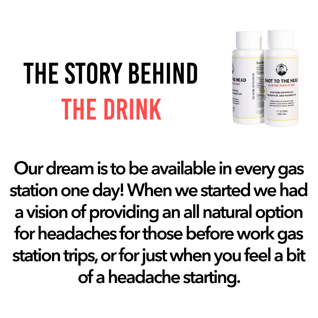 Shot to the Head - An All Natural Pain Relief Drink